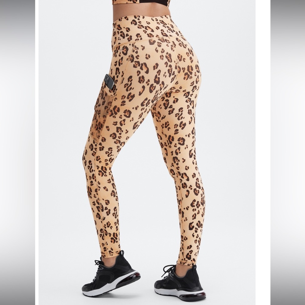 COPY - Fabletics - On-the-Go High-Waisted Leggings - Desert Leopard